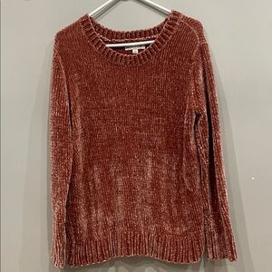 Women's Chenille Sweater - orvis brand large rose color